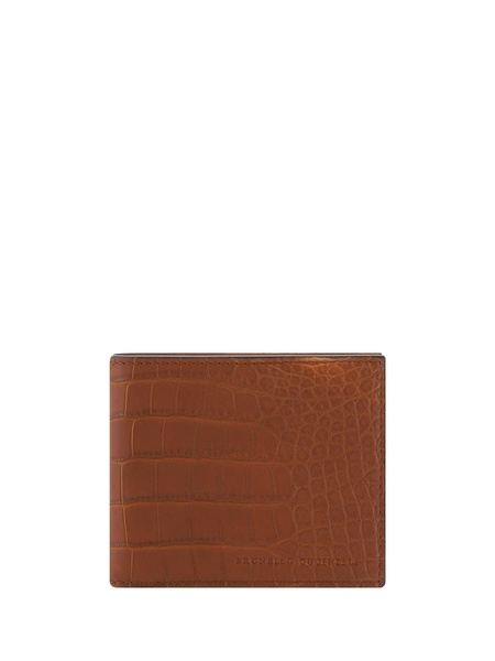 Brunello Cucinelli Embossed Bi-Fold Wallet