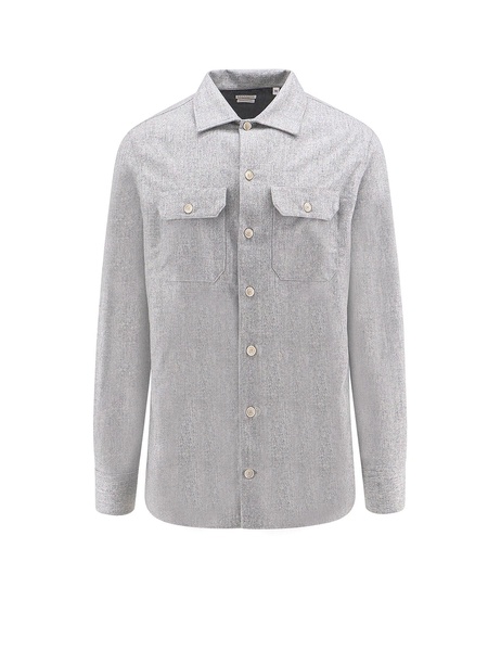 Mélange virgin wool shirt