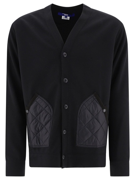 Junya Watanabe Man Cardigan With Quilted Inserts