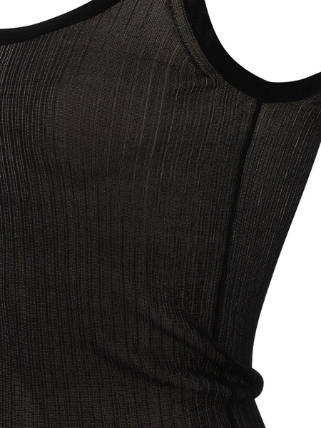 Max Mara "Bastia" Ribbed Silk Tank Top