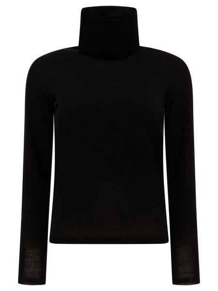 Wool Turtleneck Sweater Knitwear Black