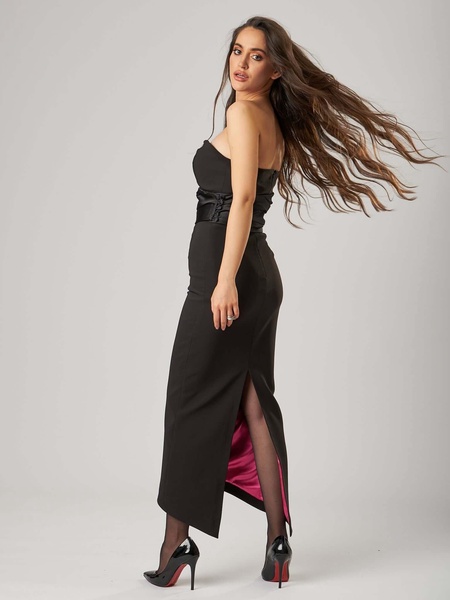 Closer To Love Midi Dress With Detachable Satin Belt