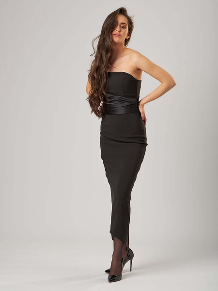 Closer To Love Midi Dress With Detachable Satin Belt