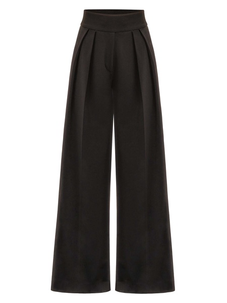 Born To Run High-Waist Wide-Leg Trousers, Black