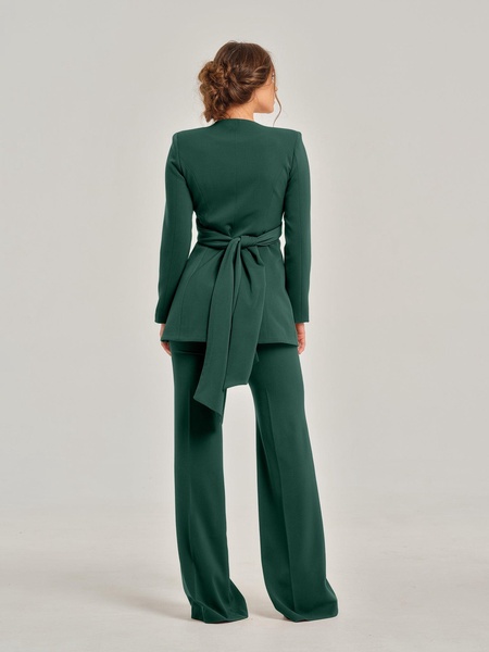 Emerald Dream Cross-Wrap Statement Suit