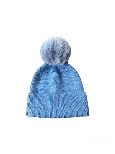 Cashmere Hat - Denim Blue