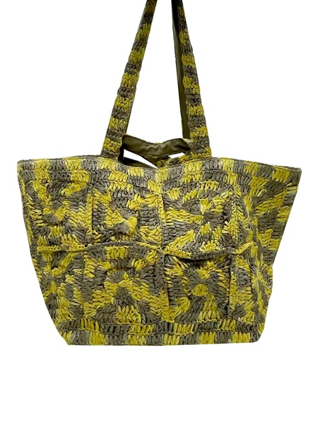 Glasto Crochet Tote In Khaki