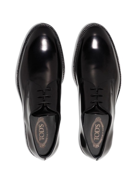 polished leather derby shoes