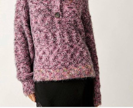 stellar pullover sweater in shocking pink