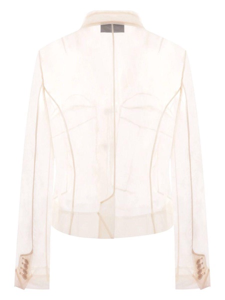 bustier-style tulle jacket