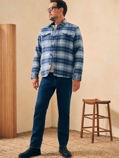 High Pile Fleece Lined Wool CPO - Mountain Mist Plaid