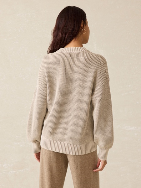 Sunwashed Fisherman Sweater - Sand Shell