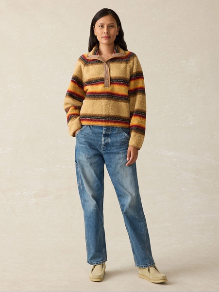 Fireside Fleece Popover - Bonfire Stripe