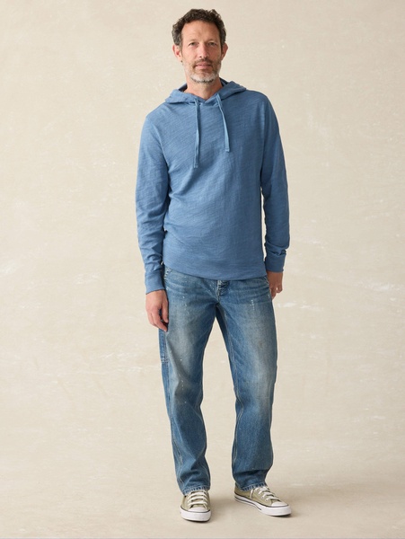 Sunwashed Slub Hoodie - Aqua Ocean