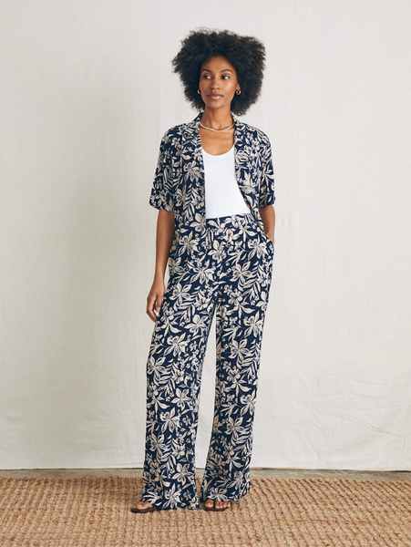 Cabana Pant - Navy Canopy Floral