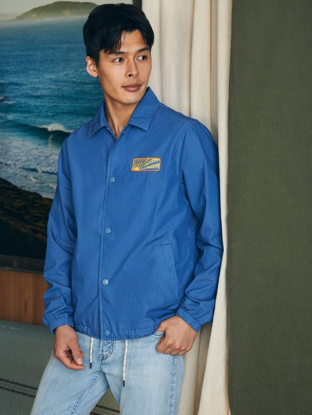 Steven Paul Judd Good Medicine Sunwashed Coaches Jacket - Marine Blue