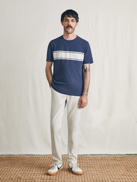 Surf Stripe Sunwashed Pocket Tee - Dune Navy