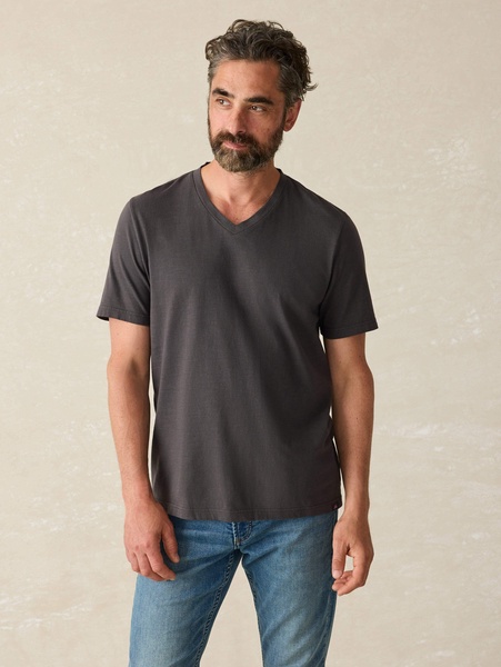 Sunwashed V-Neck Tee - Washed Black