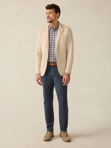 Inlet Knit Blazer - Khaki Fields Melange