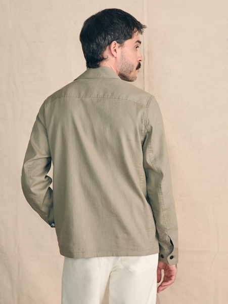 Movement™ Flex Linen Shirt Jacket - Olive Isle