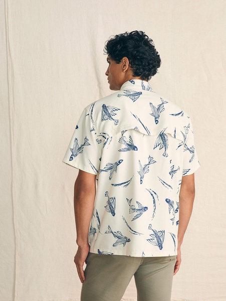 Shorelite Short-Sleeve Tech Shirt - Cream Island Fish