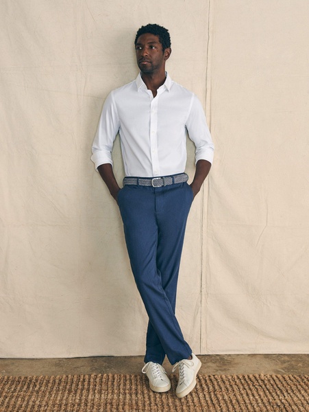 Movement™ Flex Linen Trouser - Deep Sea Navy