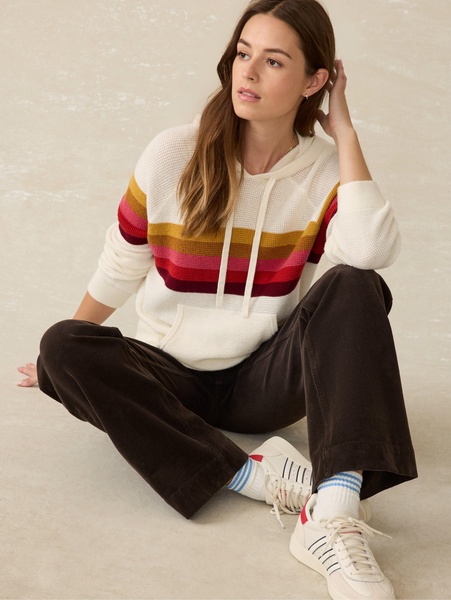 Throwback Waffle Hoodie - Golden Trek Stripe