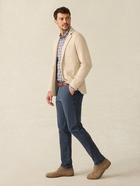 Inlet Knit Blazer - Khaki Fields Melange