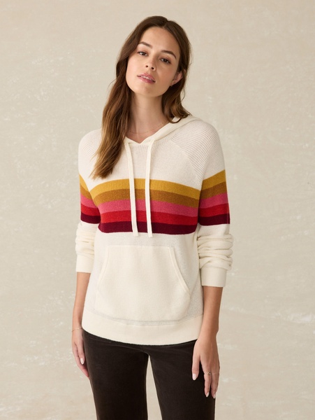 Throwback Waffle Hoodie - Golden Trek Stripe