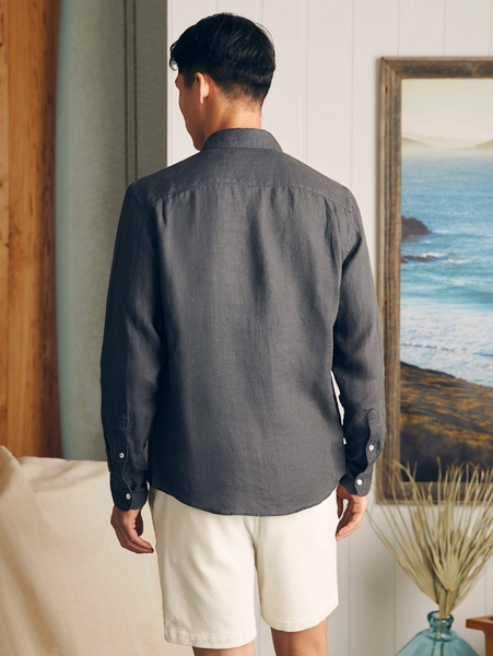 Laguna Linen Shirt - Washed Black