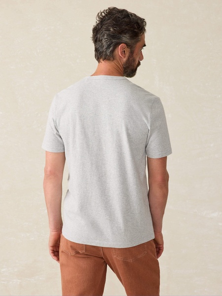 Surf Stripe Sunwashed Pocket Tee - Heather Grey