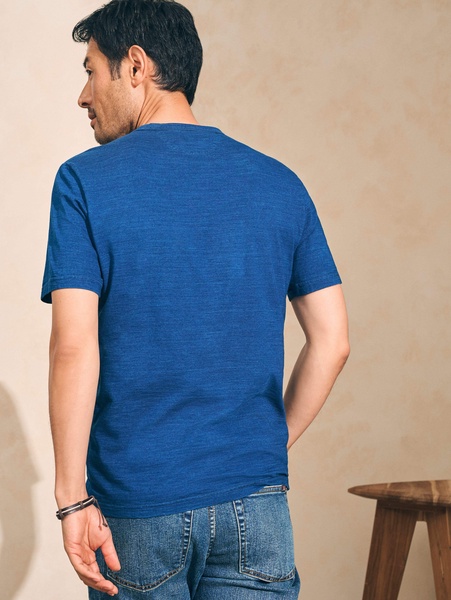 Short-Sleeve Indigo Pocket Tee - Dark Indigo Wash