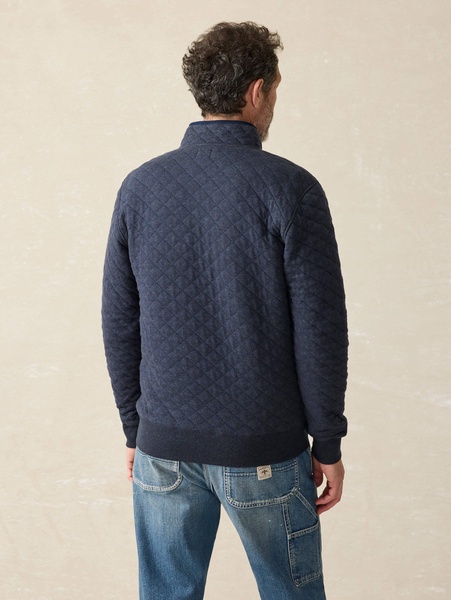 Epic Quilted Fleece Pullover - Navy Melange