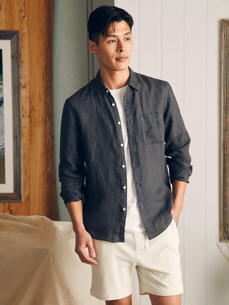 Laguna Linen Shirt - Washed Black