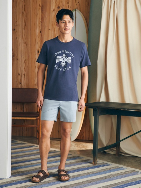 Steven Paul Judd Good Medicine Surf Club Tee - Dune Navy