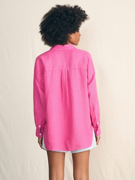 Laguna Linen Relaxed Shirt - Cone Flower