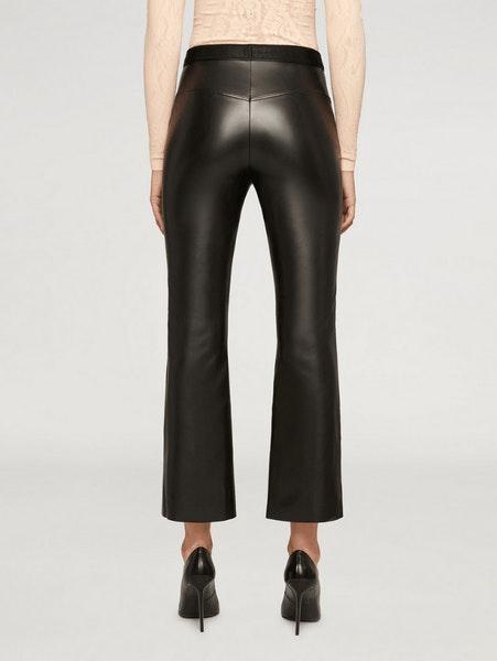 Black Vegan Leather Jenna Trousers