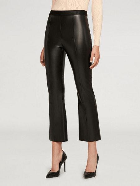 Black Vegan Leather Jenna Trousers