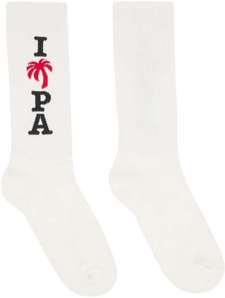 Palm Angels Logo Intarsia Socks