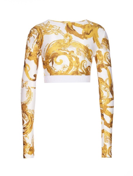 Versace Jeans Couture Barocco Printed Cropped Top