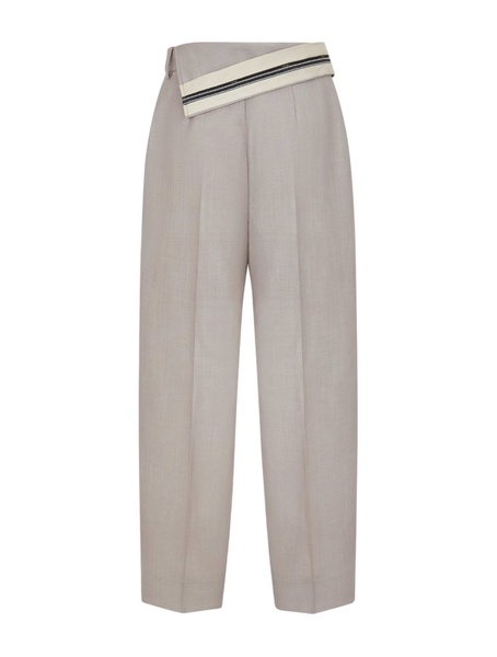 Fendi Asymmetric Waist Wide-Leg Trousers