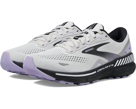 women's adrenaline gts 23 running shoes ( b width ) in grey/black/purple