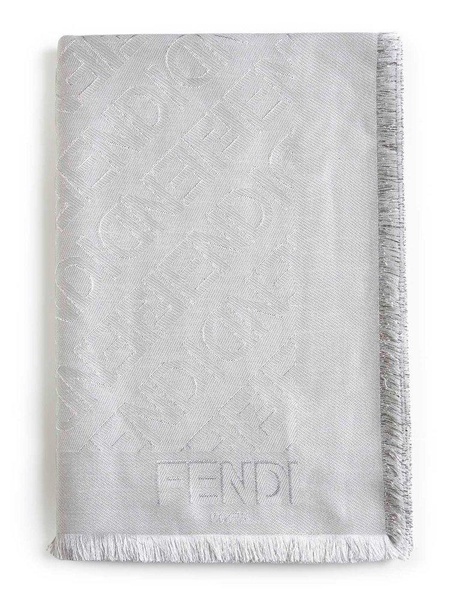 Fendi Mirror FF Logo Jacquard Shawl