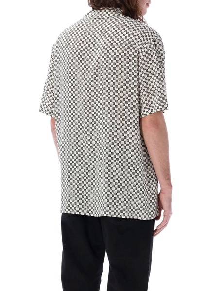 Balmain All-Over Logo Monogram Short-Sleeved Shirt