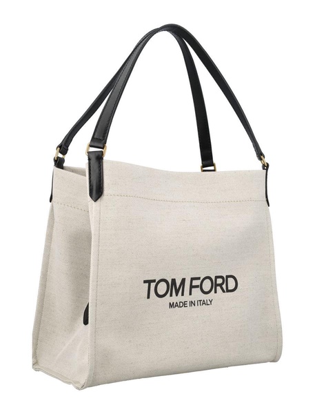 Tom Ford Amalfi Logo Printed Medium Tote Bag