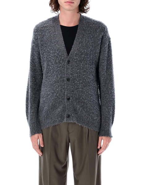 Auralee Brushed Wool Cashmere Silk Knit Cardigan