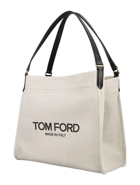 Tom Ford Amalfi Logo Printed Medium Tote Bag