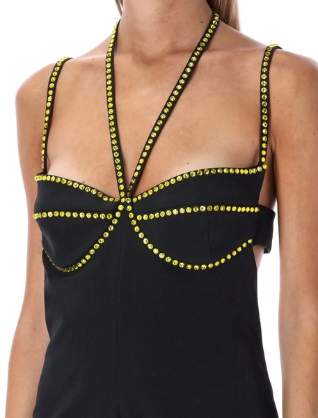 The Attico Embellished Sleeveless Mini Dress