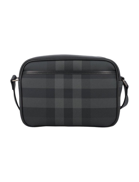 Burberry Paddy Logo Plaque Checked Messenger Bag