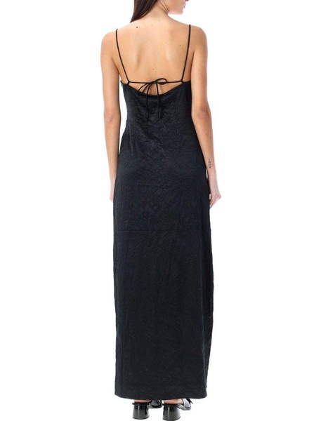 Ganni Spaghetti Strap Maxi Dress